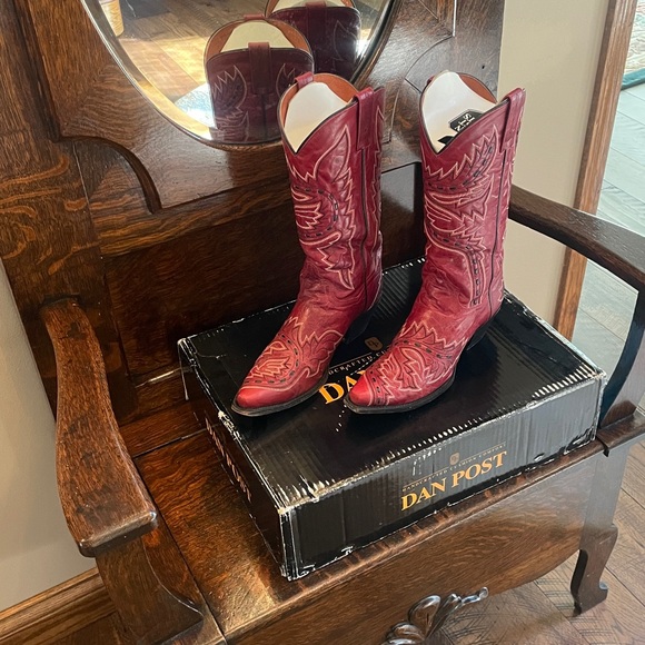 Dan Post Red Cowboy Boots (Sidewinder Style 3455) size 8.5 B - Picture 9 of 12